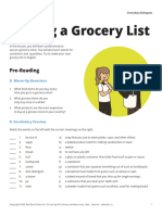 ESL Making A Grocery List Handout 1