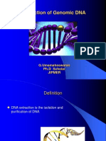 Extraction of Genomic DNA: G.Umamaheswaran PH.D Scholar Jipmer