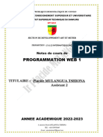 Cours de Programmation Web 1 Ok