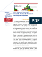 Unidad 3 - Medidas de Tendencia Central y de Dispersion - Estadistica 1