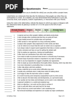 Belbin Team Roles Questionnaire