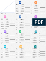 Calendário de Parede 2024 Minimalista Colorido