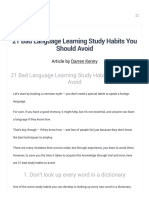 Language Learning Study Habits You Should Avoid