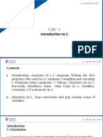 ESC Unit-2 - Introduction - To - C - Program