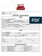 Ficha de Cadastro Pessoa Jurídica