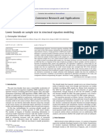 Lower Bounds On Sample Size in Structural Equation Modeling (Electronic Commerce Research and Applications, Vol. 9, Issue 6) (2010)