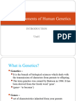 Unit 1 Basic Components of Human Genetics