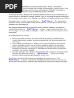 Warwick University Dissertation Structure