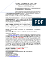 DBT Advertisement For JRF Position 10012024