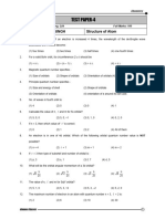 Test Paper-4: Er. G. K. Singh Structure of Atom