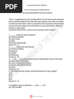 POL 101 Past Question Compiled by Marshal