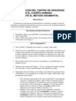 Determinación Del Centro de Gravedad en El Cuerpo Humano