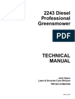 TM1562 John Deere 2243 Diesel Professional Greensmower Technical Manual