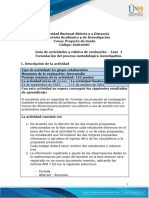 Guia de Actividades y Rúbrica de Evaluación - Fase 3 - Formulación Del Proceso Metodológico Investigativo