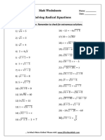 Solving Radical Equations