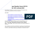 Cómo Descargar Reset Canon Ip2770