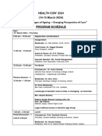 Geriatric Conference - Schedule 14th & 15th March