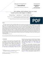 Effect of Prolonged Walking With Backpack Loads On Trunk Muscle Activity and Fatigue in Children