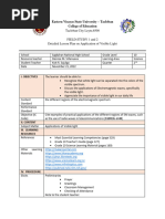 Lesson Plan On Application of Visible Light