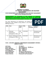 Vacant Positions in The State Department For Performance and Delivery Management2