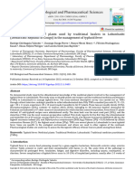 Bashige Et Al 2022 - Antityphoidal Plants in Lubumbashi