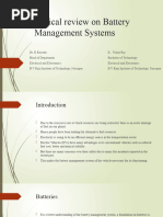 Critical Review On Battery Management Systems