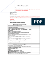 Modelo Informe Psicopedagógico