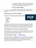 Format of A Term Paper Outline