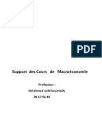 Support Des Cours de Macroéconomie