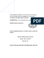 Trabajo de Derecho Notarial Iii, Reconocimiento de Preñez y Cambio de Nombre