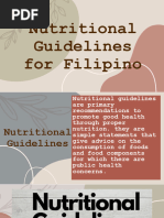 Nutritional Guidelines For Filipino