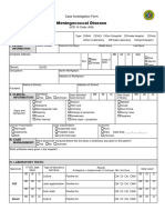 Case Investigation Form - Meningococcal Disease