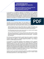 Background Note Trade and Environment in The Wto