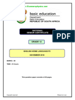 English HL Nov 2019 P2 and Memo