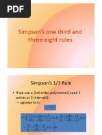 Simpson One Third Three Eight Rules