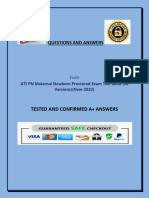 ATI PN Maternal Newborn Proctored Exam Test Bank (38 Versions) (New-2022)