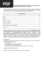 Termo de Consentimento para Tratamento de Dados Pessoais - Autorização de Depósito de Terceiros