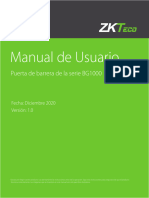 Zkteco Colombia Acceso Vehicular Barreras Vehiculares BG1000 Manual de Usuario