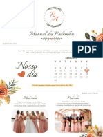 Documento A4 Manual Dos Padrinhos Floral Aquarela Laranja e Verde