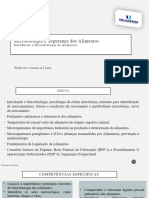 Aula 01 - Microbiologia e Segurança Dos Alimentos