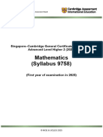 9758 - Y25 - Sy - Mathematics H2