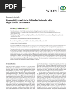 Research Article: Connectivity Analysis in Vehicular Networks With Slight Traffic Interference