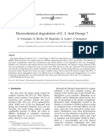 Electrochemical Degradation of C. I. Acid Orange 7: A. Fernandes, A. Mora O, M. Magrinho, A. Lopes, I. Gonc Alves