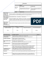 The Planning Tool Notes