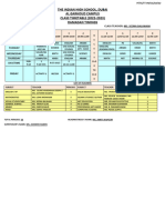 The Indian High School, Dubai Al Garhoud Campus CLASS TIMETABLE (2022-2023) Ramadan Timings