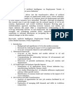 The Impact of Artificial Intelligence On Employment Trends: A Comprehensive Analysis Across Industries