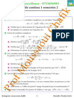 Chafik: Contrôle Continu 1 Semestre 2