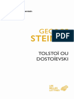 Steiner Tolstoi Ou Dostoievski