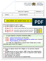 Machine de Debitage de Ceintures: Matière: Science de L'ingénieur Cœfficient: 3 Section: Sciences Maths B