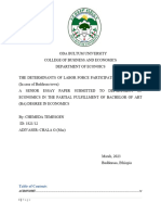 Determinants of Labour Force Final Research ChemedaT